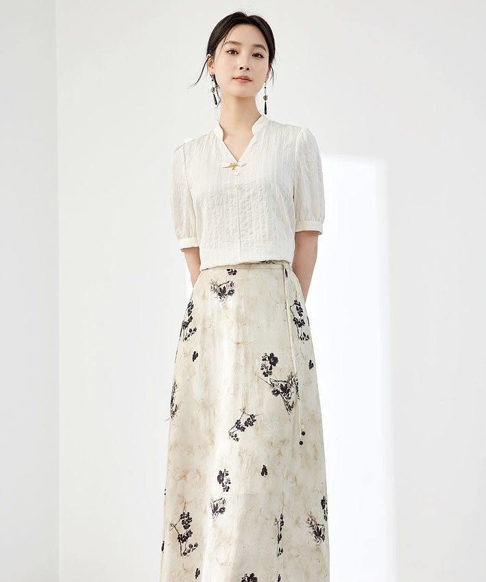 Pearl Petal Cheongsam Top