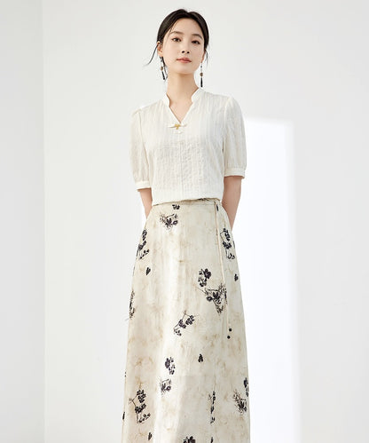 Pearl Petal Cheongsam Top