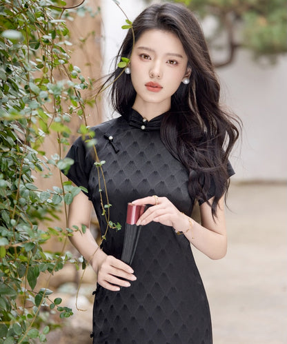 Ebony Lattice Cheongsam