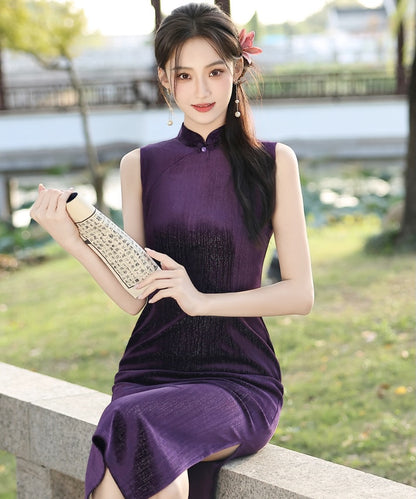 Mixue Velvety Maxi Cheongsam
