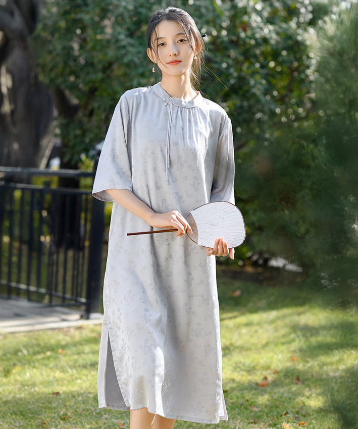 Cloud Whisper Cheongsam Dress