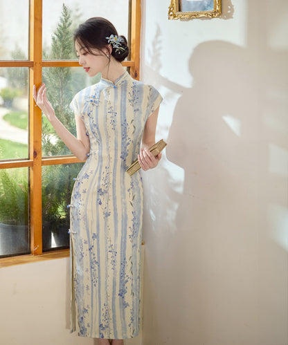 Wisteria Breeze Ramie Qipao Cheongsam