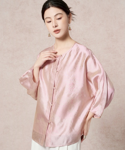 Pink Opaline Silk Top