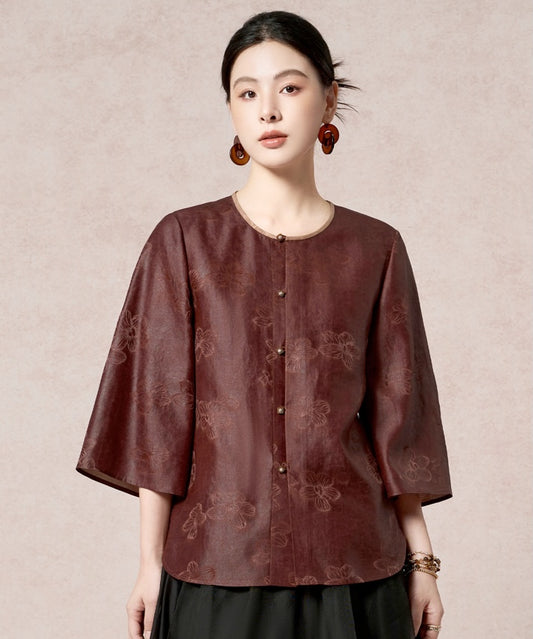 Mulberry Bloom Silk Top
