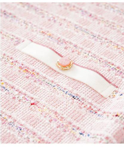 Clara Pink Tweed Shift Dress