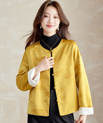 Ivory Gold Reversible Cheongsam Jacket