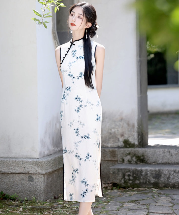 Feng Ning Sleeveless Maxi Cheongsam