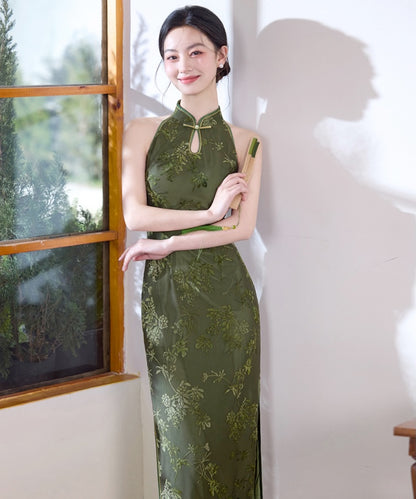 Olive Halterneck Cheongsam