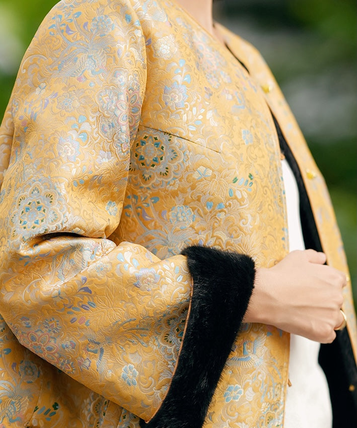 Golden Court Brocade Winter Cheongsam Jacket