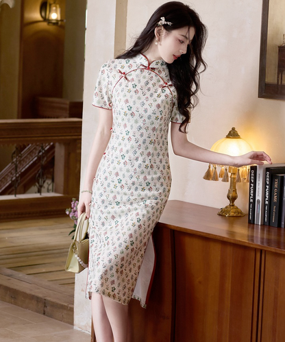 Spring Garden Ivory Cheongsam