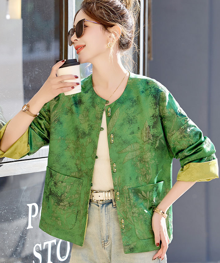 Verdant Charm Cheongsam Jacket