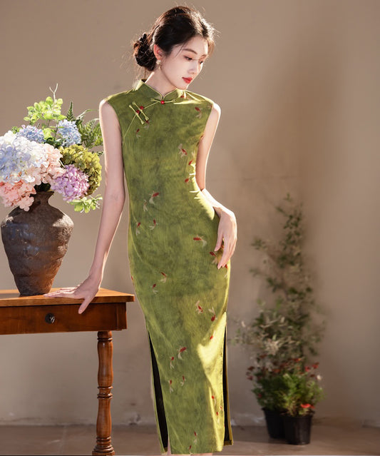 Verdant Koi Cheongsam