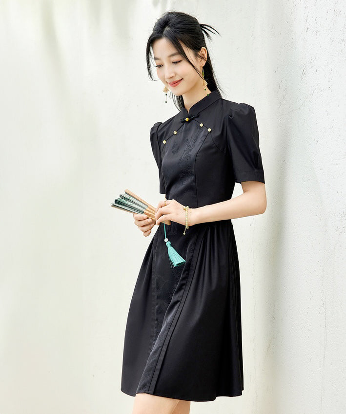 Ning Classy Black Cheongsam