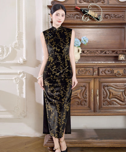 Dragon-Year Golden Petals Cheongsam