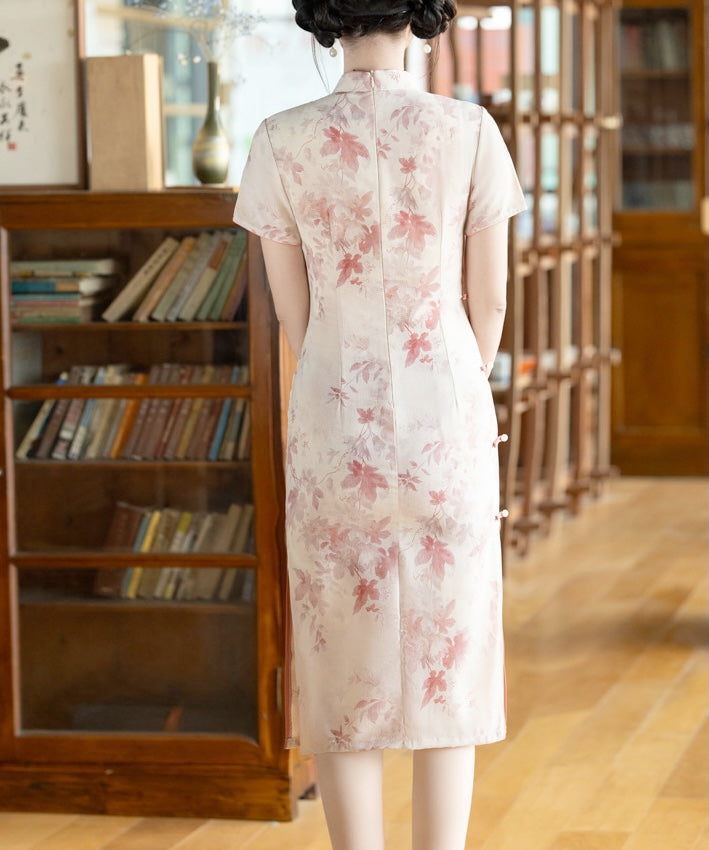 Pearl and Pink Blossom Cheongsam