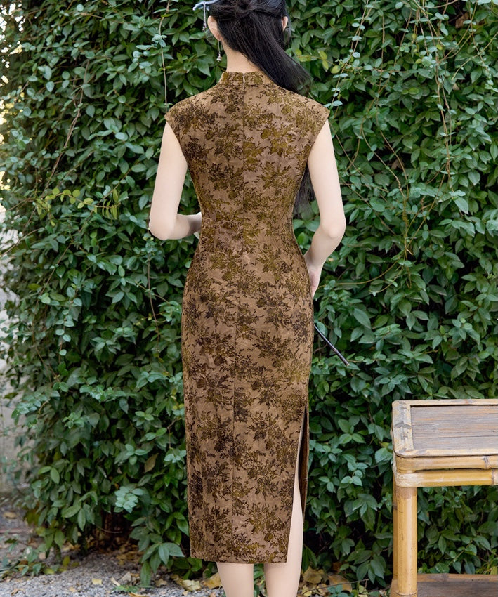 Moss Brocade Jade Cheongsam