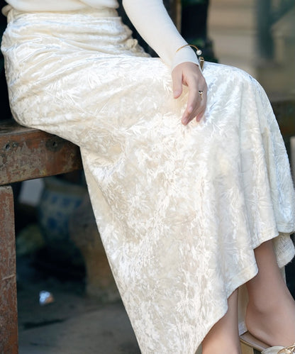 Miri 's Oriental Velvet Elastic Skirt