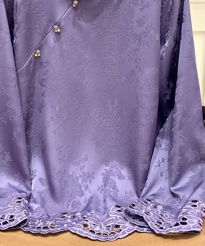 Lavender Bloom Jacquard Top