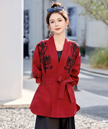 Anya Crimson Wrap Jacket