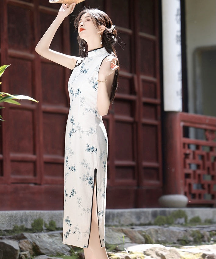 Feng Ning Sleeveless Maxi Cheongsam