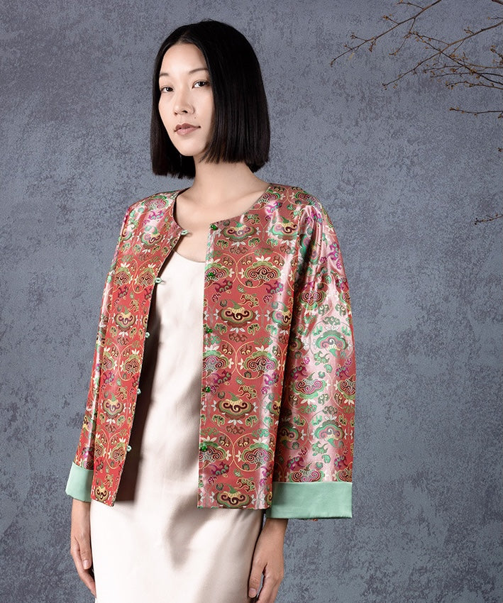 Empress Coral Silk Jacket