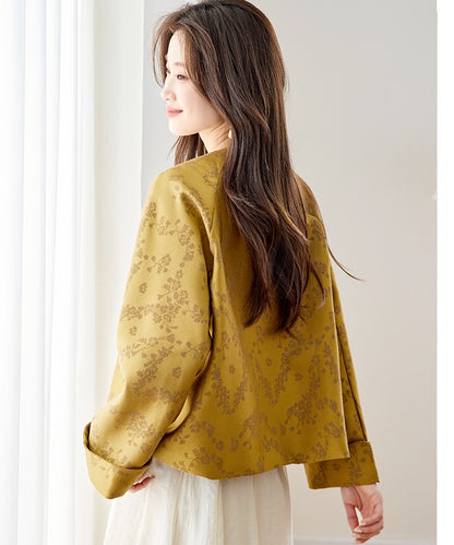 Golden Bloom Cheongsam Jacket