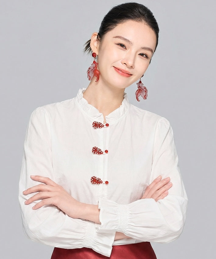 Ivory Blossom Knot Blouse