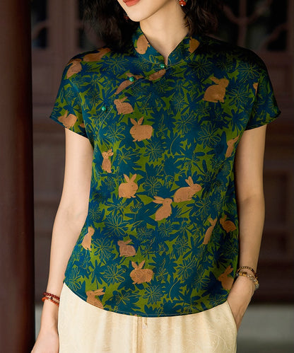 Mumi Bunny Silk Cheongsam Top