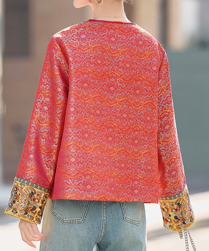 Scarlet Brocade Cheongsam Jacket