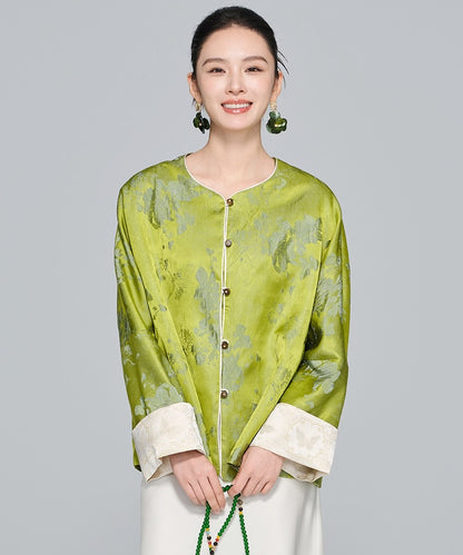 Jade Blossom Silken Jacket