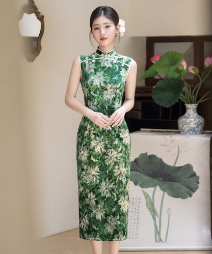 Emerald Lotus Cheongsam