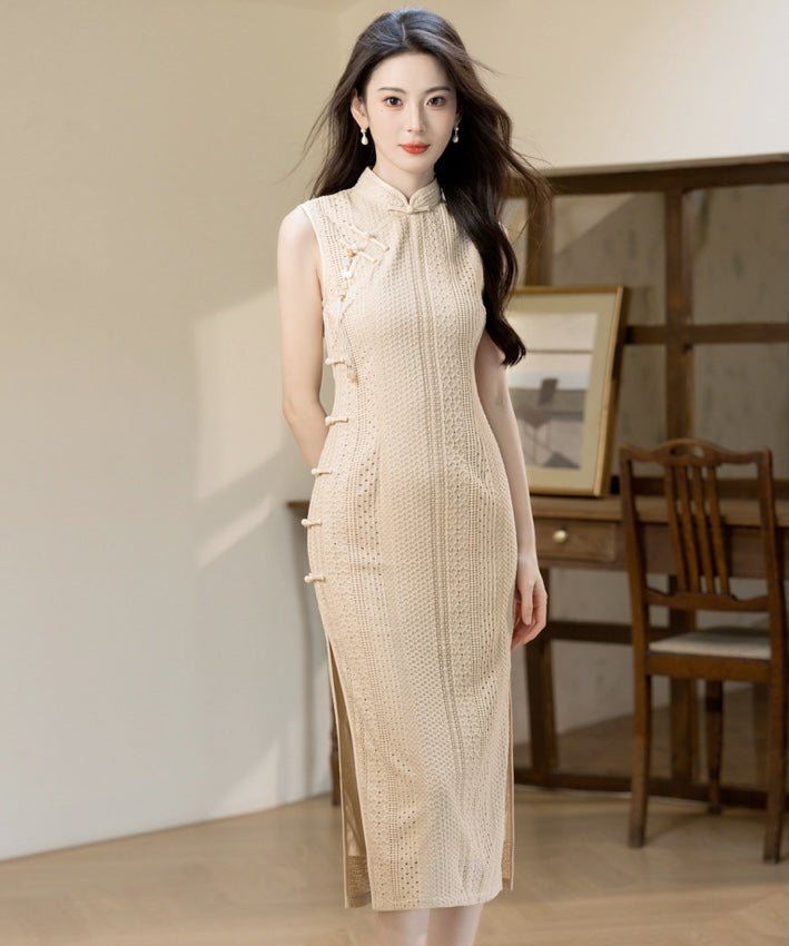 Vanilla Grace Knit Cheongsam