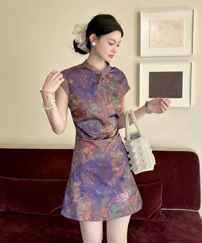 Rain Dew Short Cheongsam Dress