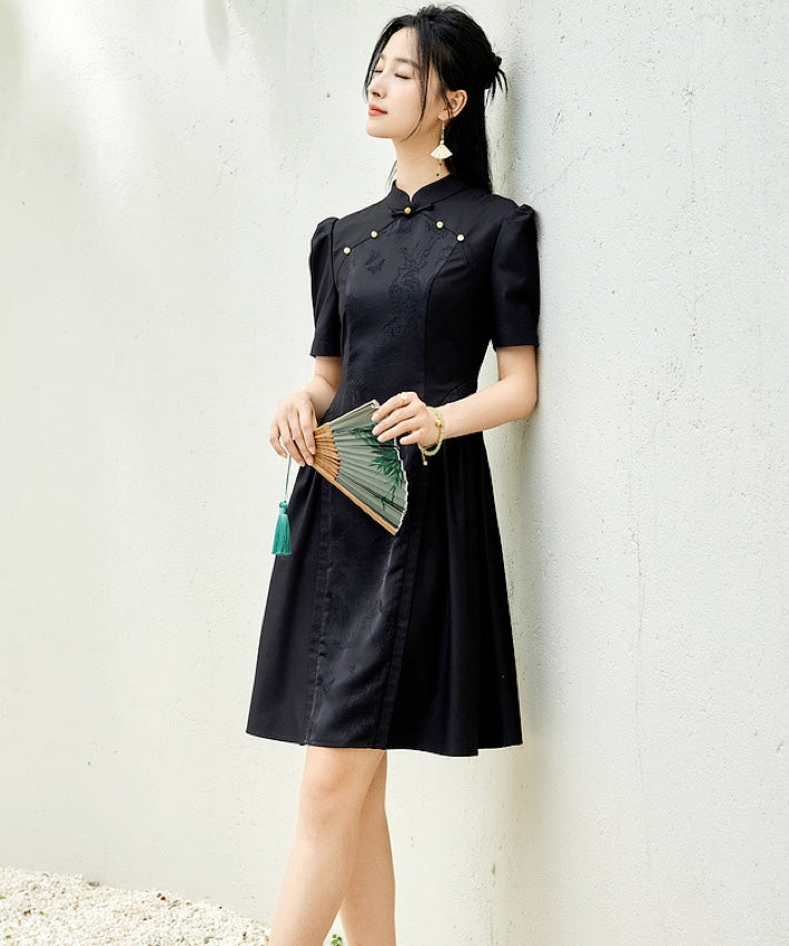 Ning Classy Black Cheongsam