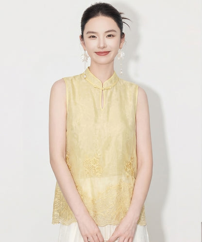 Racie Embroidered Cheongsam Top