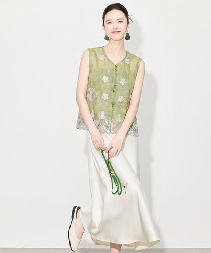Olive Blossom Modern Oriental Top