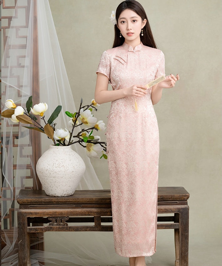 Lily Pink Maxi Cheongsam