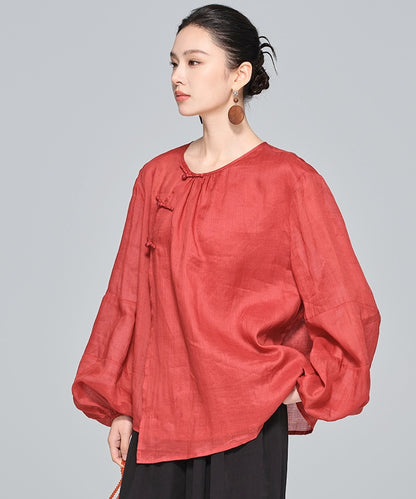 Suwei's Crimson Cheongsam Blouse