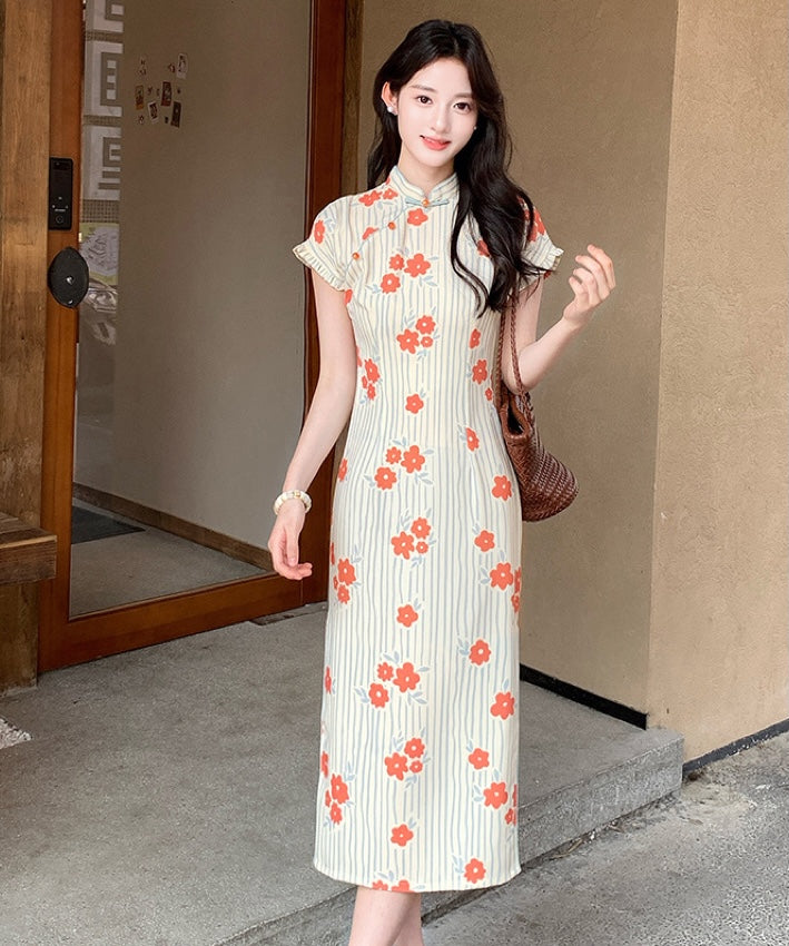 Coral Blossom Cheongsam