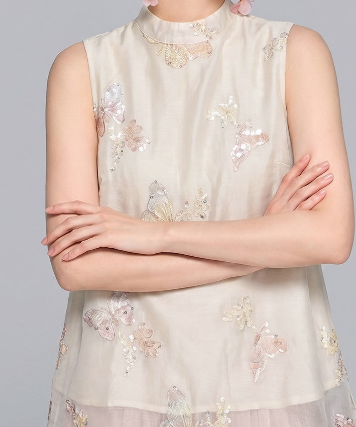 Butterfly Veil Modern Oriental Top + Pants Set