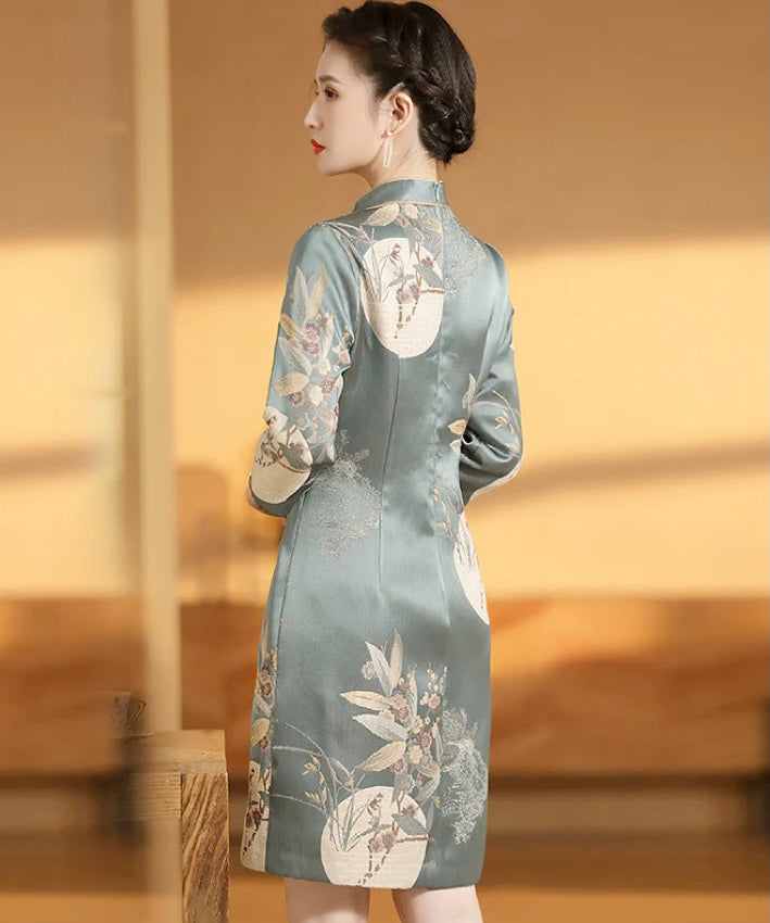 Aimee Brocade 3/4 Sleeves Cheongsam