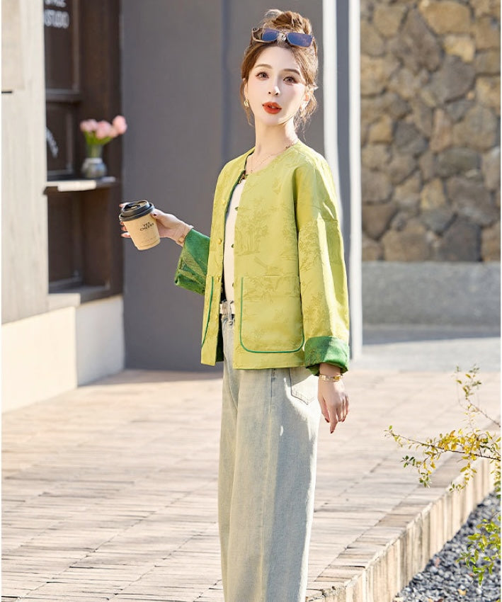 Verdant Charm Cheongsam Jacket