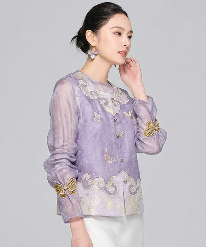 Lavender Fairy Cheongsam Blouse