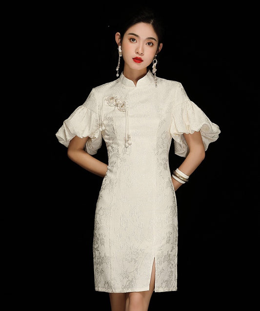 Manli's Party White Cheongsam