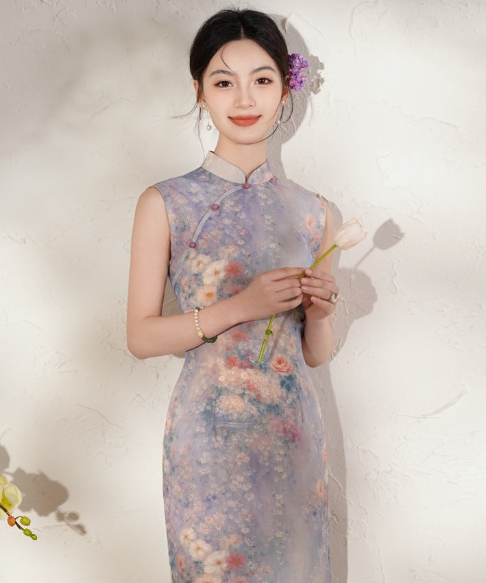 Lavender Cottage Cheongsam