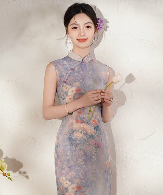 Lavender Cottage Cheongsam