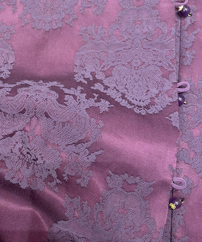 Plum Brocade Mandarin Jacket