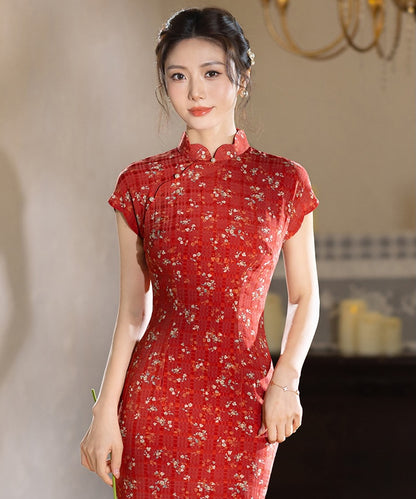 Vermilion Sprig Cheongsam