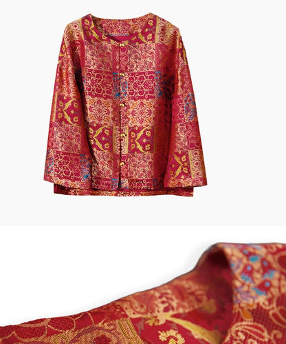 Empress Red Patchword Oriental Jacket