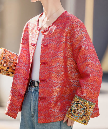 Scarlet Brocade Cheongsam Jacket